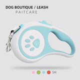 KUTKUT Retractable Dog Leash, 360° Tangle-Free Pet Leash, Anti-Slip Handle One-Handed Brake/Pause/Lock 5 Meter Nylon Retractable Flexi Dog Leashes for Small Dogs & Medium Dogs (Blue, 16ft)…-Leash-kutkutstyle