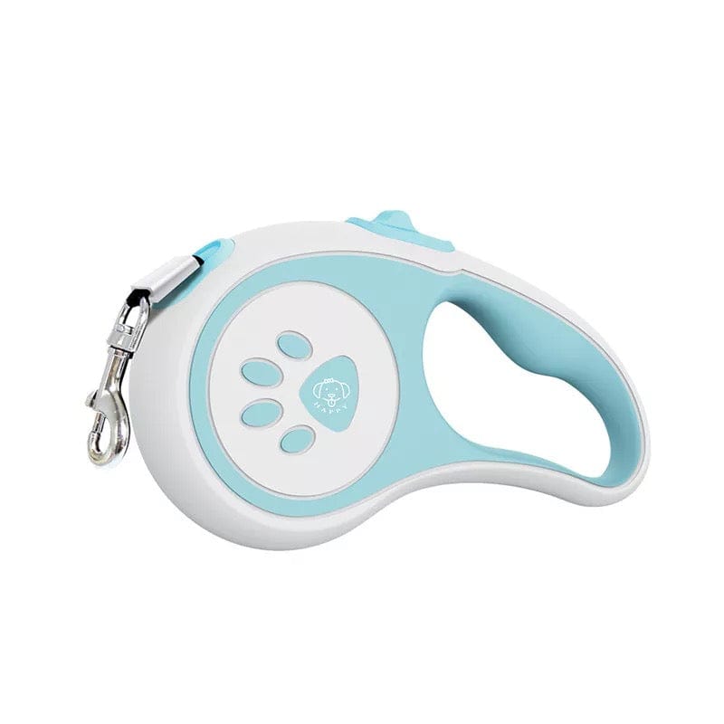 KUTKUT Retractable Dog Leash, 360° Tangle-Free Pet Leash, Anti-Slip Handle One-Handed Brake/Pause/Lock 5 Meter Nylon Retractable Flexi Dog Leashes for Small Dogs & Medium Dogs (Blue, 16ft)…-Leash-kutkutstyle