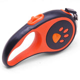 KUTKUT Retractable Dog Leash, 360° Tangle-Free Up to 18 Kg Pet Leash,One-Handed Brake/Pause/Lock 5 Meter Nylon Retractable Dog Leashes for Small and Medium Dogs (Black/Orange16ft)-Leash-kutkutstyle