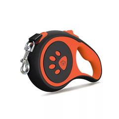 KUTKUT Retractable Dog Leash, 360° Tangle-Free Up to 18 Kg Pet Leash,One-Handed Brake/Pause/Lock 5 Meter Nylon Retractable Dog Leashes for Small and Medium Dogs (Black/Orange16ft)-Leash-kutkutstyle