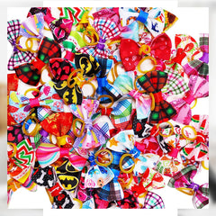 KUTKUT 40Pcs Dog Cat Girl Hair Bows with Rubber Bands, Dog Hair Bowknot for Small Dogs Puppy Pet Grooming Bows Dog Cat Hair Accessories for ShihTzu, Maltese, Bichon, Poodle etc - kutkutstyle