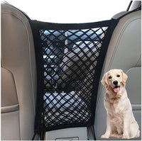 KUTKUT Dog Car Net Barrier | Pet Barrier with Auto Safety Mesh Organizer | Baby Stretchable Storage Bag Universal for Cars, SUVs -Easy Install, Car Divider for Driving Safely with Children & Pets.…-Pet Accessories-kutkutstyle