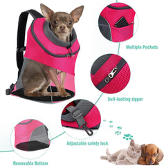 KUTKUT Pets Dog Carrier Backpack Puppy Dog Travel Carrier Front Pack Breathable Head-Out Backpack Carrier-PET BAG IN ACCESSORIES-kutkutstyle