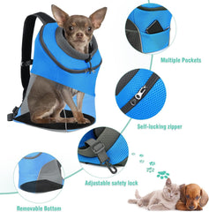 KUTKUT Pets Dog Carrier Backpack Puppy Dog Travel Carrier Front Pack Breathable Head-Out Backpack Carrier-PET BAG IN ACCESSORIES-kutkutstyle
