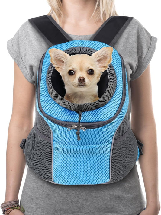 KUTKUT Pets Dog Carrier Backpack Puppy Dog Travel Carrier Front Pack Breathable Head-Out Backpack Carrier-PET BAG IN ACCESSORIES-kutkutstyle