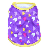 KUTKUT Drooling Heart Print Sweat Shirt for Small Dogs | Cotton Sleeveless Shirt for ShishTzu, Chihuahua, Maltese, Poodle etc (Size: L, Chest Girth 45cm, Back Length 34 cm, Pet Weight: 3.5Kg 
