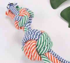 KUTKUT Crazy Three Braded Rope Pet Toy | Rope Ball Dog Toy Pet Teeth Cleaning Toy | Dog Chewing Teething Ropes for Small Medium Large Dogs (Weight: 150gm) - kutkutstyle