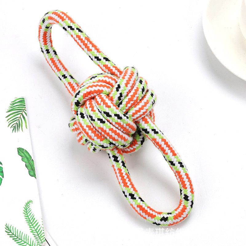 KUTKUT Rope Puppy Chew Toy, Pets Puppy Toys Small Rope Ball, Durable Tough for Small to Medium Dog Chew Toys,Non-Toxic and Safe (Weight: 100gm)-Ropes-kutkutstyle