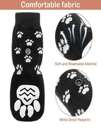 KUTKUT Anti Slip Dog Socks | Dog Grip Socks with Straps Traction Control for Indoor on Hardwood Floor Wear, Pet Paw Protector for Small Medium Large Dogs-Socks-kutkutstyle