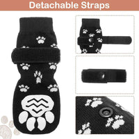 KUTKUT Anti Slip Dog Socks | Dog Grip Socks with Straps Traction Control for Indoor on Hardwood Floor Wear, Pet Paw Protector for Small Medium Large Dogs-Socks-kutkutstyle