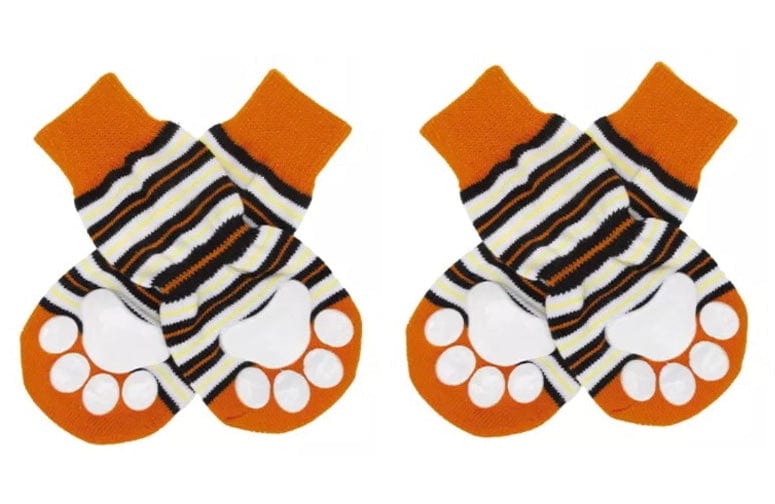 KUTKUT Anti-Slip Dog Socks with Grips Traction Control for Small Medium Large Dogs, Non Skid Indoor Double Side Pet Paw Protector for Hardwood Floor Wear-Socks-kutkutstyle