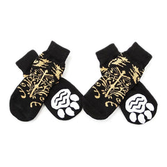 KUTKUT Anti-Slip Knit Dog Socks for Big Dogs | Traction Control Non-Slip Pet Paw Protectors with Grips For Large Dogs | Soft Comfortable, Better Control on Hardwood Floor Paw Protector - kutk