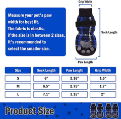 KUTKUT Anti-Slip Knit Socks for Medium, Large Dogs | Traction Control Non-Slip Pet Paw Protectors with Grips for Big Dogs | Better Control on Hardwood Floor Paw Protector - kutkutstyle