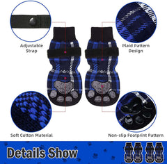 KUTKUT Anti-Slip Knit Socks for Medium, Large Dogs | Traction Control Non-Slip Pet Paw Protectors with Grips for Big Dogs | Better Control on Hardwood Floor Paw Protector - kutkutstyle