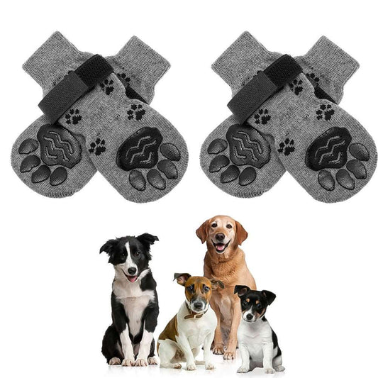 KUTKUT Anti-Slip Knit Socks for Medium & Large Dogs | Traction Control Non-Slip Pet Paw Protectors with Grips for Big Dogs | Soft Comfortable, Better Control on Hardwood Floor - kutkutstyle