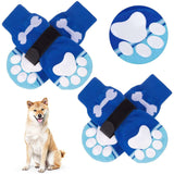 KUTKUT Anti-Slip Knit Socks with Bone Embroidery Pattern for Medium, Large Dogs | Traction Control Non-Slip Pet Paw Protectors with Grips For Big Dogs | Better Control on Hardwood Floor Paw P