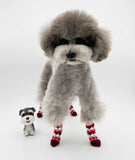 KUTKUT Anti-Slip New Born Puppy Socks with Argyle Pattern | Pet Paw Protector Small Puppy Socks with 4 Pieces Adjustable Straps | Socks for Small Puppies, Kitten-Socks-kutkutstyle