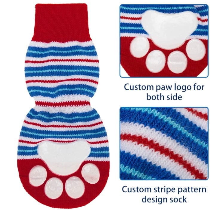 KUTKUT Dog Socks to Prevent Licking for Hardwood Floors - Socks for Sm