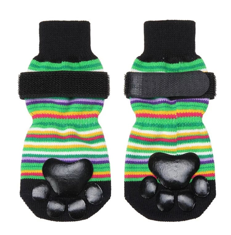 KUTKUT Dog Socks Double Sided Non Slip Dog Grip Socks with Adjustable Straps Traction Control for Indoor & Hardwood Floor, Pet Paw Protector for Small Medium Large Dogs-Socks-kutkutstyle