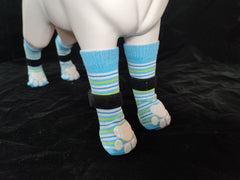 KUTKUT Dog Socks to Prevent Licking for Hardwood Floors - Socks for Small Medium Large Dogs - Double Side Grips Traction Control Non Skid Anti Slip Socks for Puppy Doggie Senior Dog - kutkuts
