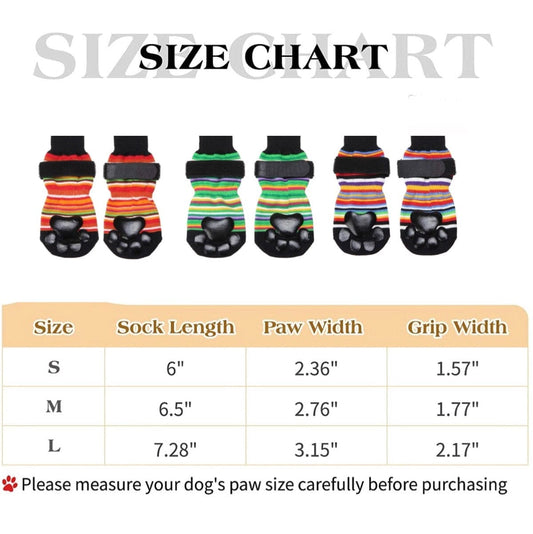 KUTKUT Dog Socks to Prevent Licking for Hardwood Floors - Socks for Small Medium Large Dogs - Double Side Grips Traction Control Non Skid Anti Slip Socks for Puppy Doggie Senior Dogs - kutkut