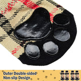 KUTKUT Double Sided Anti-Skid Knit Socks for Medium, Large Dogs | Traction Control Non-Slip Pet Paw Protectors with Grips For Big Dogs | Better Control on Hardwood Floor Paw Protector - kutku