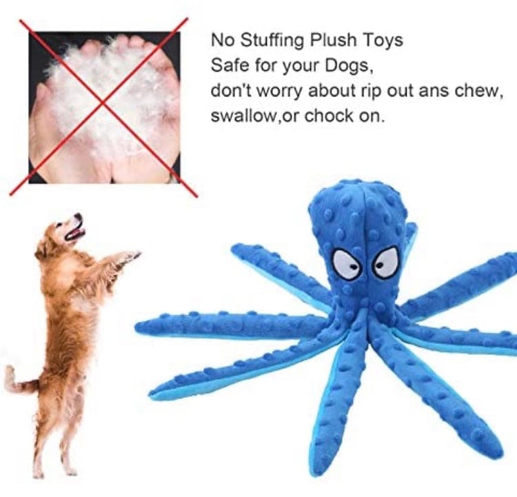 KUTKUT No Stuffing Crinkle Plush Squeaky Dog Toy for Puppy Teething Chew Toys, Durable for Interactive Dog Chew Toys, Fit for Small & Medium Dogs-Squeaky-kutkutstyle