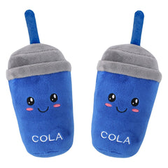KUTKUT Squeak Cola Shape Dog Plush Toys Cuddly Toy Robust Puppy Gift for Small Medium and Large Dogs Squeaky Chew Toys for Dogs - kutkutstyle