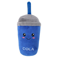 KUTKUT Squeak Cola Shape Dog Plush Toys Cuddly Toy Robust Puppy Gift for Small Medium and Large Dogs Squeaky Chew Toys for Dogs - kutkutstyle