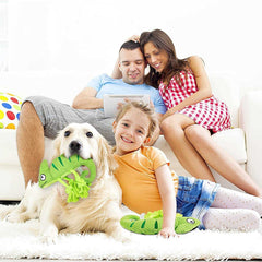 KUTKUT 2022 Plush Dog Squeaky Toys, Durable Rope Dog Chew Toys for Puppy Small Medium Breed Teeth Cleaning, Interactive Stuffed Animals Toys- Cute Chameleon - kutkutstyle