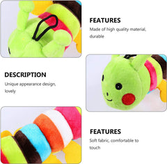 KUTKUT Dog Squeaky Toy Stuffed Caterpillar Pet Squeaky Toys Plush Chewing Squeaky Caterpillar Pet Toy for Dog/Cat - kutkutstyle