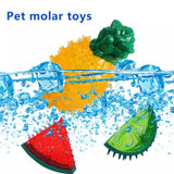 KUTKUT Freezable Pet Teether Cooling Chew Toy|Summer Fruit Lemon Design Durable Bite-Resistant Dog Ice Chewing Toy for Dogs Teething Toy for Puppies (Size: 13 x7cm) - kutkutstyle