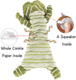 KUTKUT Squeaky Dog Toys Indestructible for Puppy, No Stuffing Plush Dog Toys, Interactive Tough Dog Toys with Full Crinkle Paper & Squeaker, Dog Chew Toys Non-Toxic & Safe for Small Dogs - ku