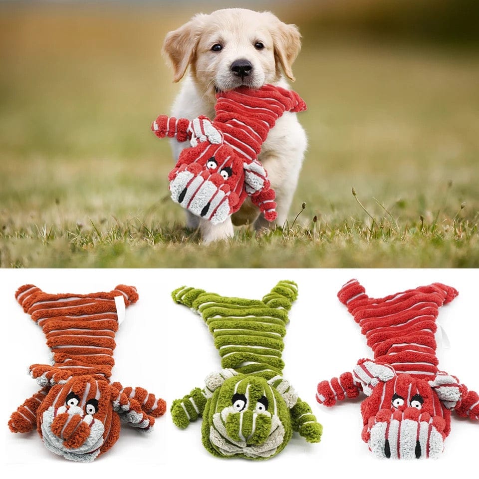 KUTKUT Squeaky Dog Toys Indestructible for Puppy, No Stuffing Plush Dog Toys, Interactive Tough Dog Toys with Full Crinkle Paper & Squeaker, Dog Chew Toys Non-Toxic & Safe for Small Dogs - ku