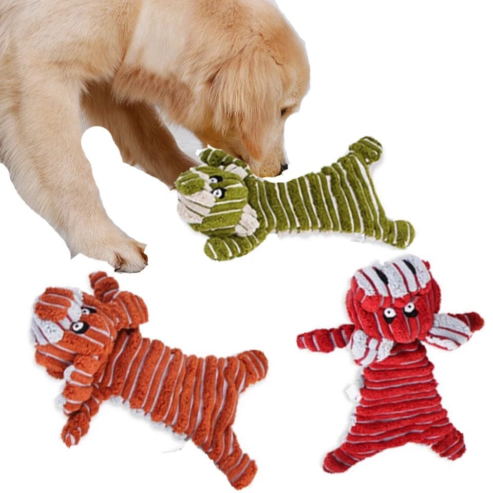 KUTKUT Squeaky Dog Toys Indestructible for Puppy, No Stuffing Plush Dog Toys, Interactive Tough Dog Toys with Full Crinkle Paper & Squeaker, Dog Chew Toys Non-Toxic & Safe for Small Dogs-Squeaky-kutkutstyle