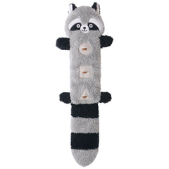 KUTKUT Treat Dispensing Dog Toys, No Stuffing Crinkle Double Squeeky Interactive Dog Toys, Funny Dog Toys for Small & Medium Dogs (Raccoon) - kutkutstyle