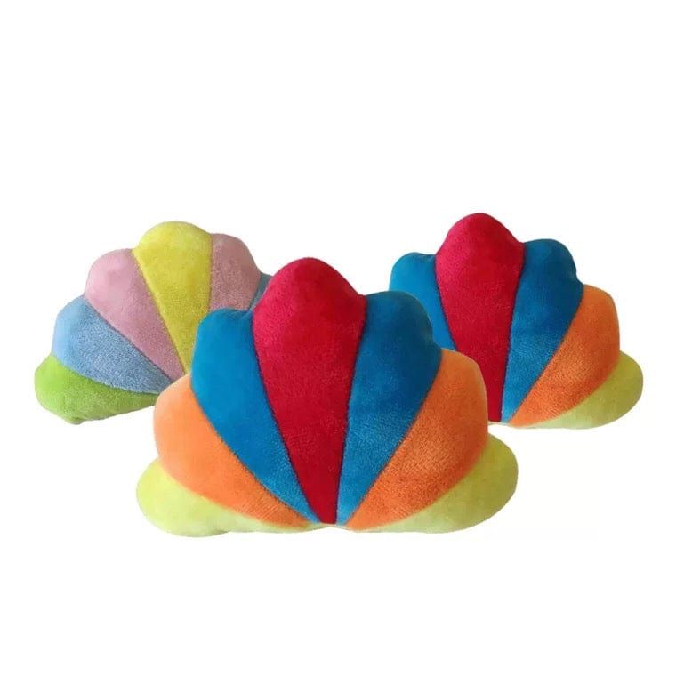 KUTKUT Shell Shape Squeaky Plush Toy for Puppy and Toy Breed Small Dogs Rubber Squeaky Toy, - kutkutstyle