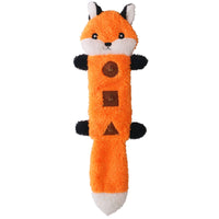 KUTKUT Treat Dispensing Dog Toys, No Stuffing Crinkle Dual Squeeky Interactive Dog Toys, Funny Dog Toys for Small Medium Dogs (Fox) - kutkutstyle
