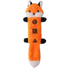 KUTKUT Treat Dispensing Dog Toys, No Stuffing Crinkle Dual Squeeky Interactive Dog Toys, Funny Dog Toys for Small Medium Dogs (Fox) - kutkutstyle