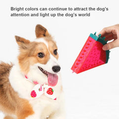 KUTKUT Freezable Pet Teether Cooling Chew Toy|Summer Fruit Watermelon Design Durable Bite-Resistant Dog Ice Chewing Toy for Dogs Teething Toy for Puppies (Size: 9 x10cm) - kutkutstyle