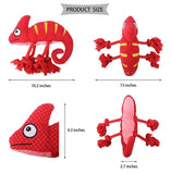 KUTKUT New Spot Squeak Sound Bite Resistant Pet Toy | Plush Cotton Rope Chameleon Dog Toys - kutkutstyle