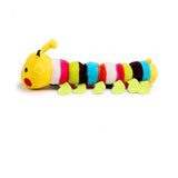 KUTKUT Dog Squeaky Toy Caterpillar Stuffed Plush Dog Toy for Puppy Small Medium Dogs - kutkutstyle