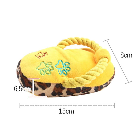 KUTKUT Sleeper Shape Squeaky with Rope Plush Toy for Puppy and Small Dogs and Cats - kutkutstyle
