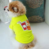 KUTKUT Small Dog & Cat T Shirt | Breathable Burger Coke Printed Half Sleeves Tee Shirt for Small Dogs Chihuahua, Yorkie Shih Tzu (Green, Size: L, Chest Girth 46 cm, Back Length 36 cm) - kutku
