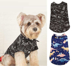 KUTKUT 2 Pack Hawaiian Dog & Cat Shirts - Pet Summer T-Shirts Breathable Dog Clothes for Small Dogs Cats Pets, Hawaii Style Polo Dog Shirts Beach Seaside Quick Dry Apparel - kutkutstyle