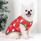 KUTKUT Christmas Style Pet Dog Shirt | Vest Sleeveless Snowflakes Printed Soft Texture T- Shirt for Yorkie, Maltese, Shih Tzu etc. - kutkutstyle