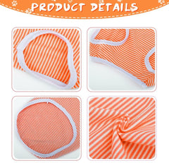 KUTKUT Classic Dog Striped Tshirt Puppy Clothes for Small Dogs, Stretchy Summer Cotton Cat Vest Doggy Tee Tank Top for Maltese, Bichon, Papillon, Pekingese - kutkutstyle