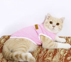 KUTKUT Combo of 3 Striped T-Shirt Puppy Clothes for Small Dogs, Cats Summer Cotton Vest Doggy Tank Top for Maltese, Bichon, Papillon, Pekingese, Shihtzu etc - kutkutstyle