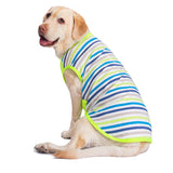 KUTKUT Cotton Striped Dog Shirt for Medium/Large Dogs | Breathable Stretchy Fashion Big Dogs Clothes for Beagle, Corgi, Husky, Labarador, Golden Retriver, Samoyed etc-T-Shirt-kutkutstyle