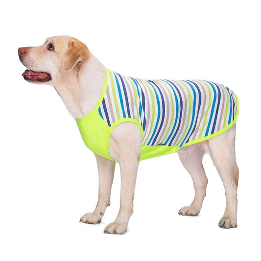 KUTKUT Cotton Striped Dog Shirt for Medium/Large Dogs | Breathable Stretchy Fashion Big Dogs Clothes for Beagle, Corgi, Husky, Labarador, Golden Retriver, Samoyed etc - kutkutstyle